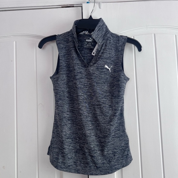 Puma Girls Heather Polo Navy Blazer Heather Size Large NWT - Picture 1 of 2